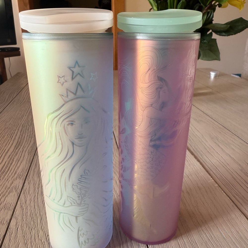Siren Pink and Green Tumbler Starbucks 50th Anniversary